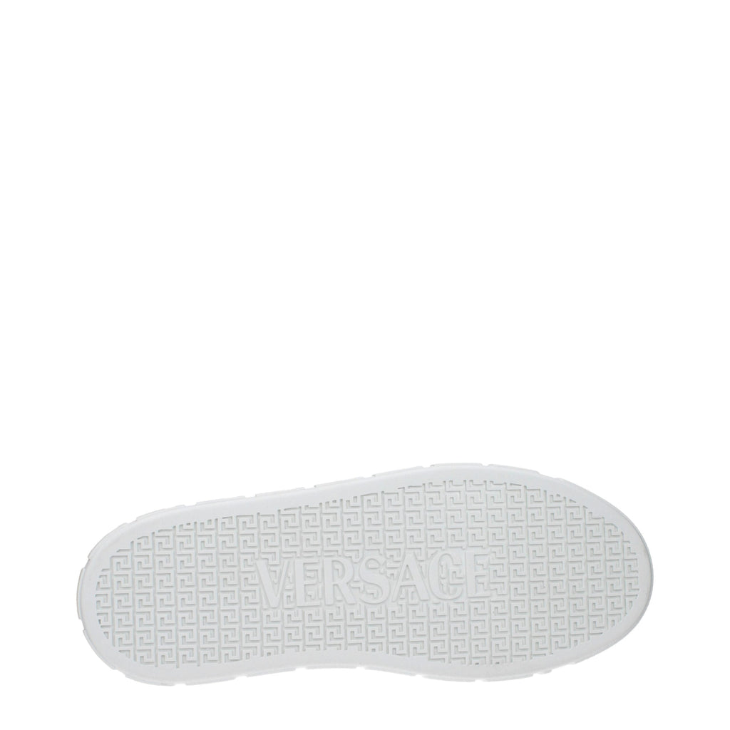 Versace White Leather Low Top Sneakers Versace