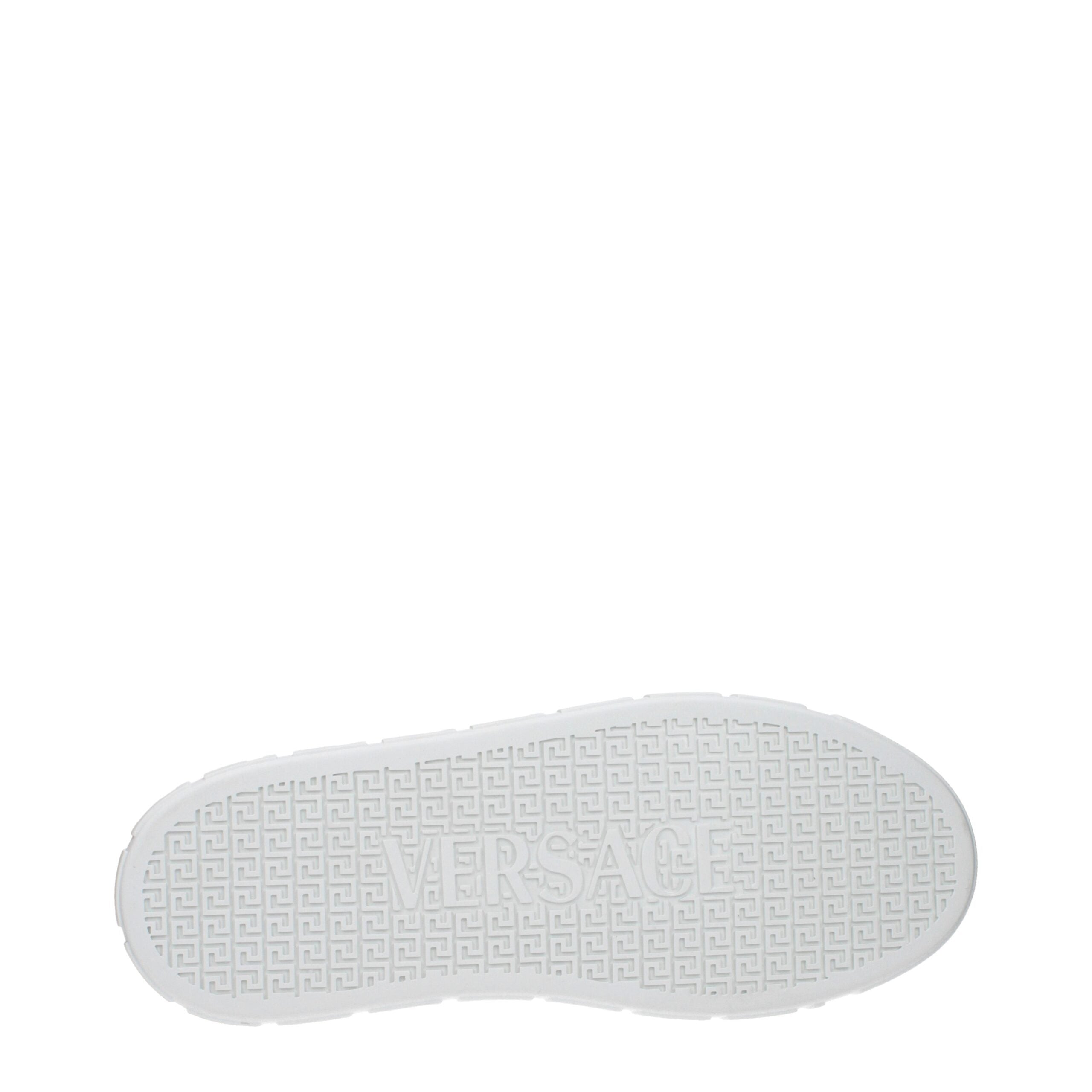 Versace White Leather Low Top Sneakers Versace