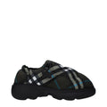 Burberry Green Fabric Slip-On Loafers Burberry