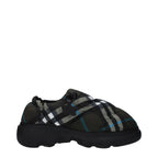 Burberry Green Fabric Slip-On Loafers Burberry