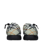 Burberry Green Fabric Slip-On Loafers Burberry