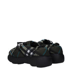 Burberry Green Fabric Slip-On Loafers Burberry