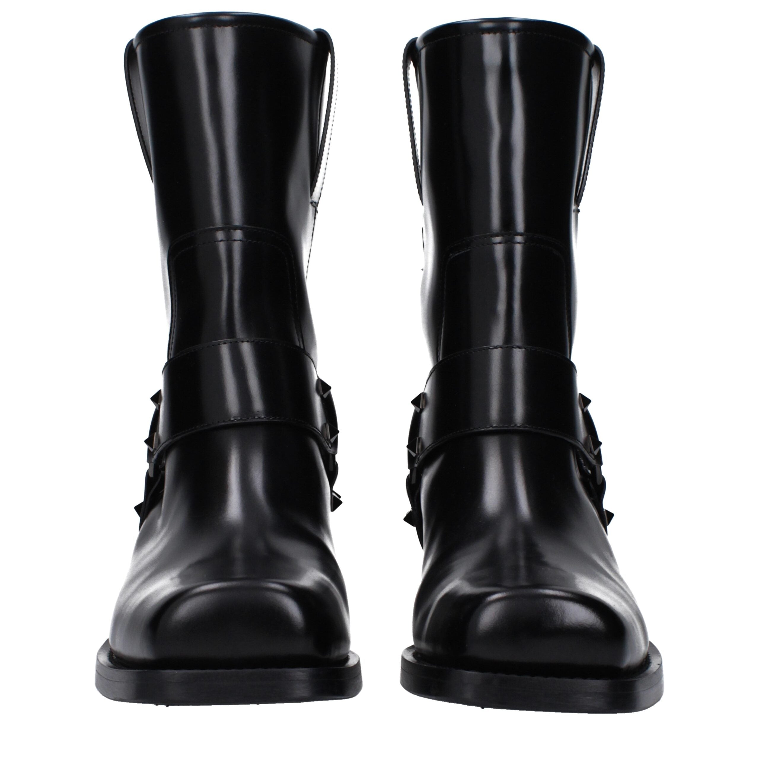 Valentino Garavani Black Leather Ankle Boots Valentino Garavani