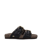 Valentino Garavani Black Leather Slippers Valentino Garavani