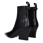Valentino Garavani Black Leather Ankle Boots Valentino Garavani