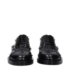 Valentino Garavani Black Leather Oxfords And Derbies Valentino Garavani