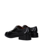 Valentino Garavani Black Leather Oxfords And Derbies Valentino Garavani