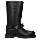 Burberry Black Leather Boots Burberry