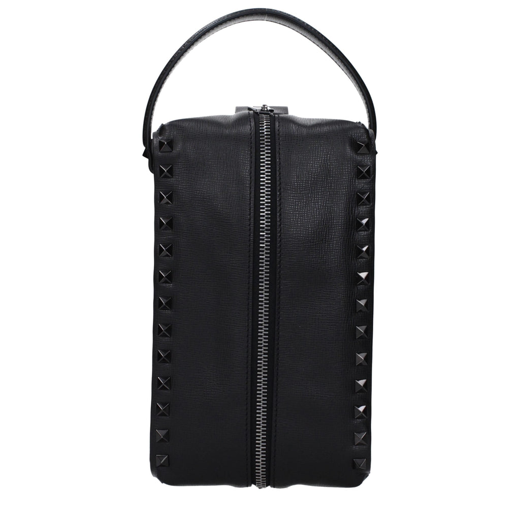 Valentino Garavani Black Leather Clutch Bag Valentino Garavani