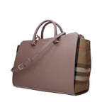 Burberry Gray Leather Handbag Burberry