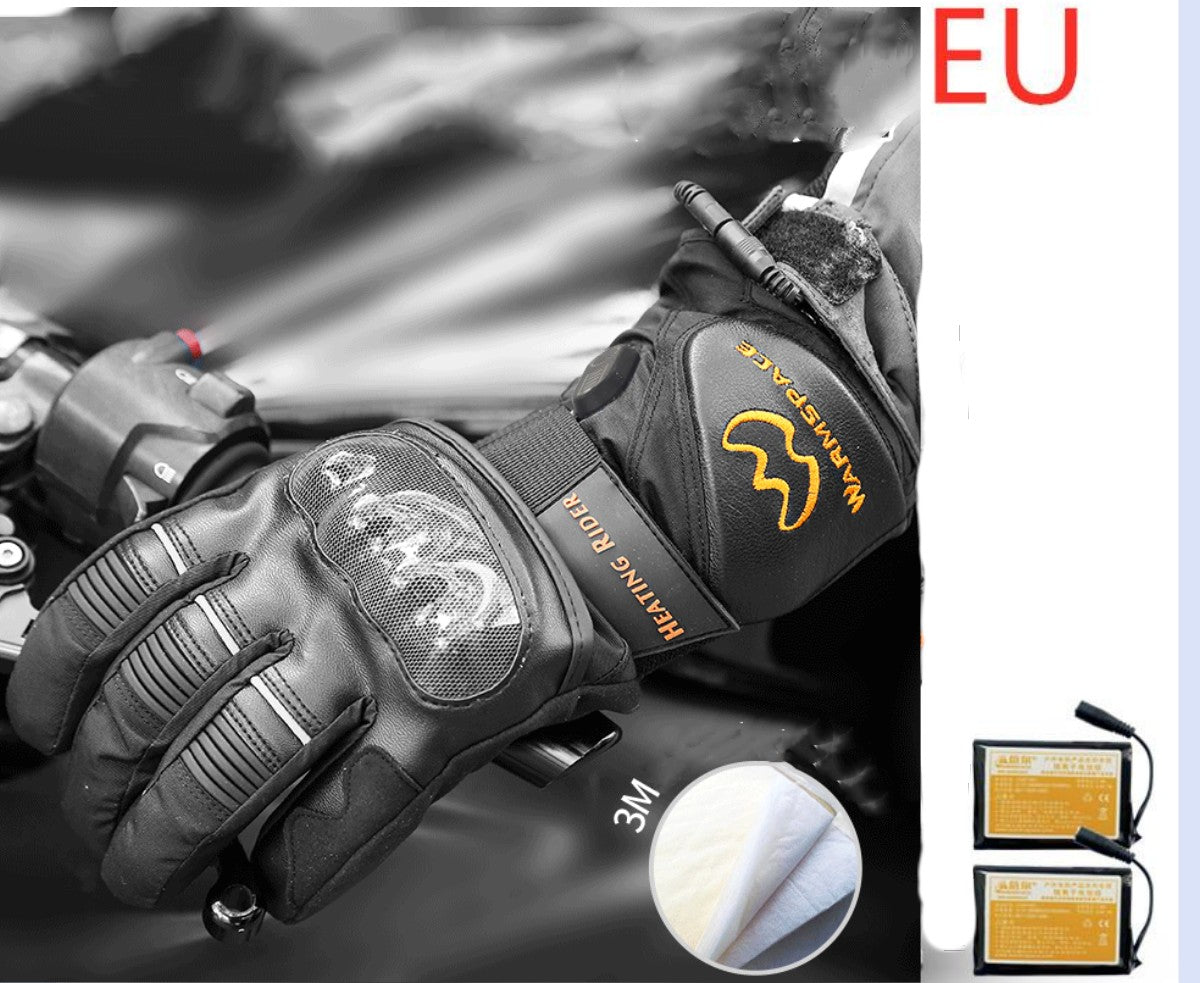 Electric Heating Windproof Outdoor Charging Waterproof For Motorcycle Racing Touch Screen Off Gloves LittleYogaSocks