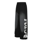 Style Oversized Letter Heavy Washed Distressed Sweatpants for Men and Women, Loose Casual Jazz Dance Wide Leg Pants eprolo