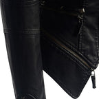 Jacket Women Faux Leather PU Jacket Winter Autumn Black Motorcycle Jacket Outerwear  Gothic Faux leather Coats Chaqueta eprolo