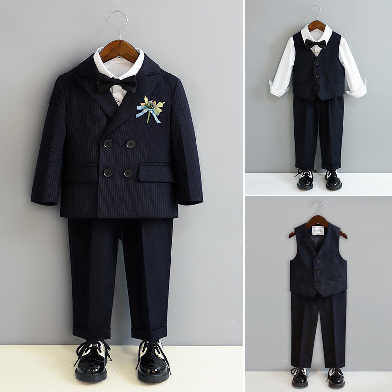 Boys' Suit Vest Set Introduce your young gentleman to timeless tailoring with this expertly crafted vest set, designed for spring and autumn occasions. LittleYogaSocks
