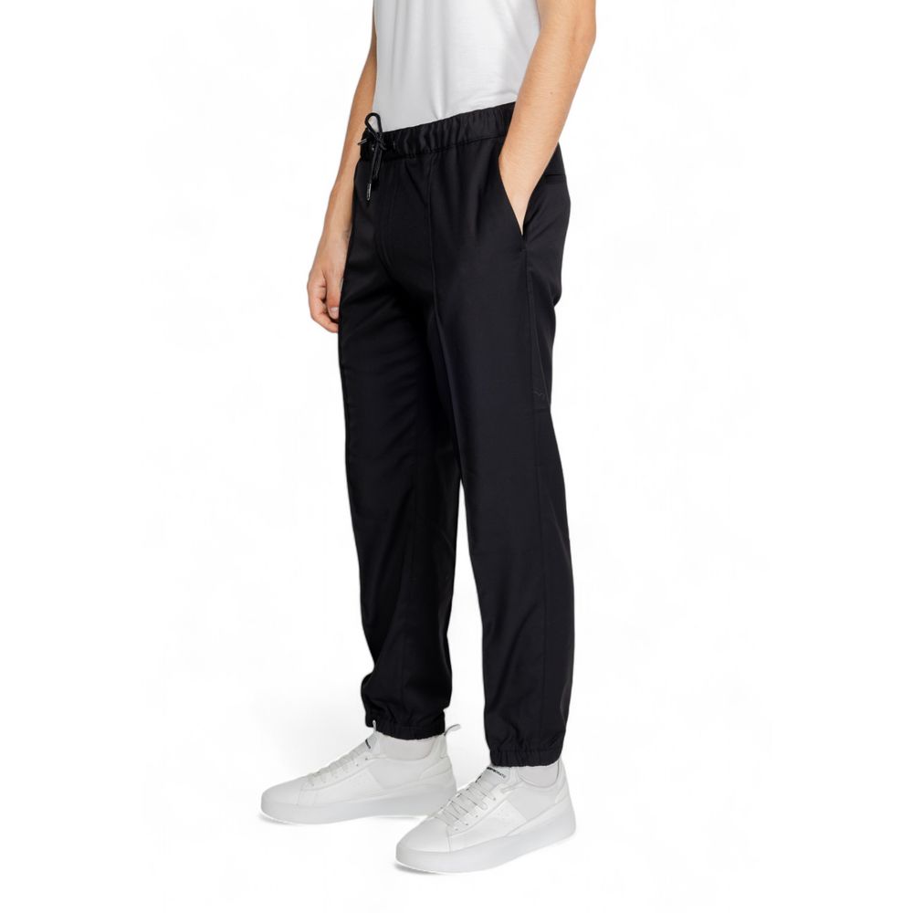 Armani Exchange Black Polyester Casual Pants Armani Exchange