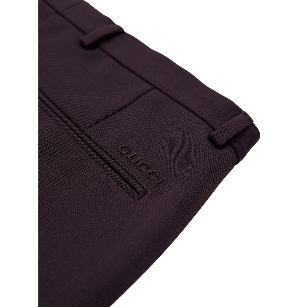 Gucci Bordeaux Wool Dress Pants Gucci