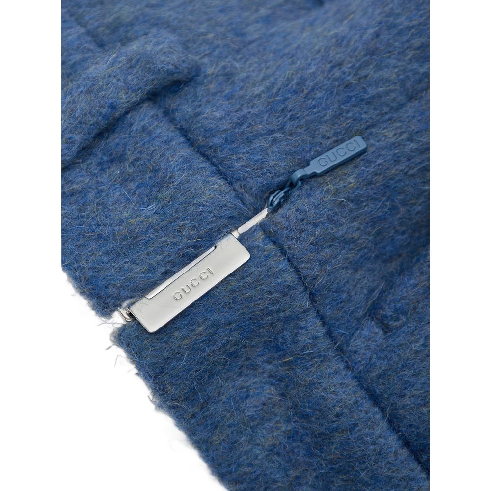 Gucci Blue Wool Shorts Gucci