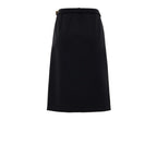 Gucci Black Wool Midi Skirt Gucci