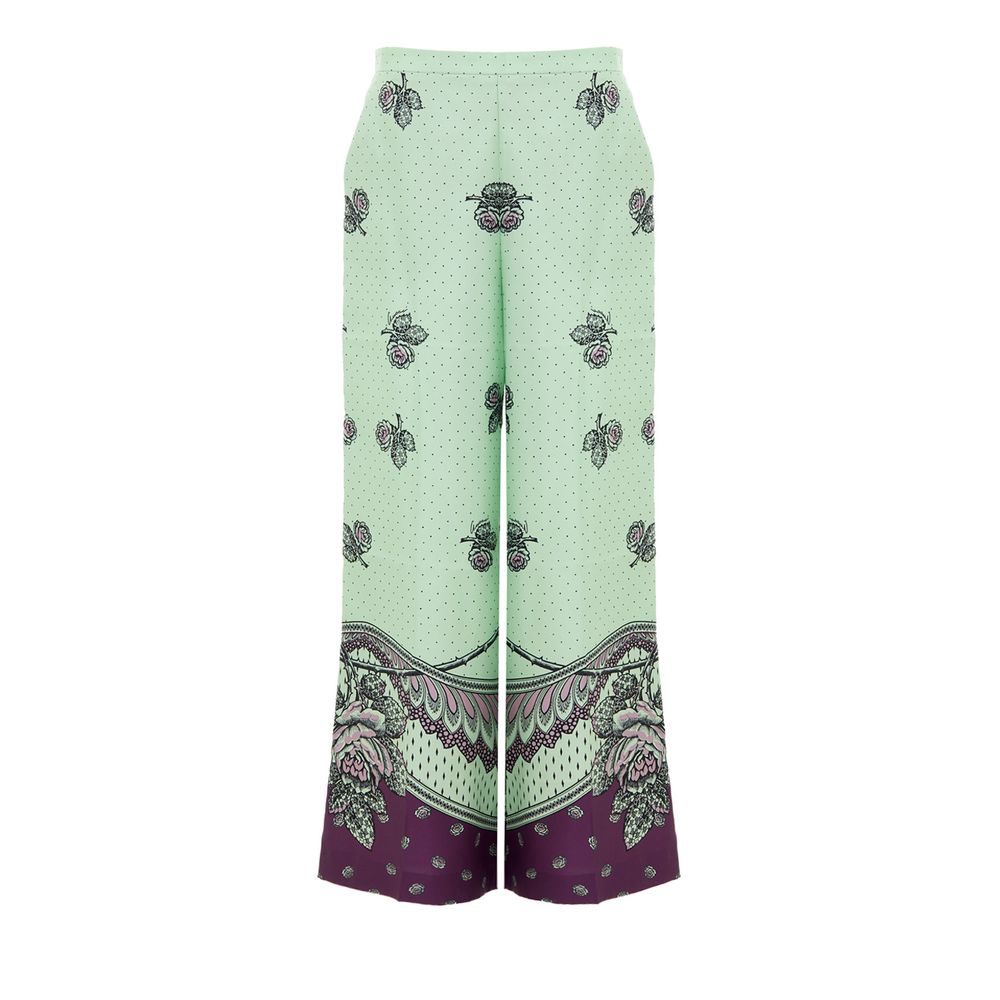 Gucci Green Silk Casual Pants Gucci