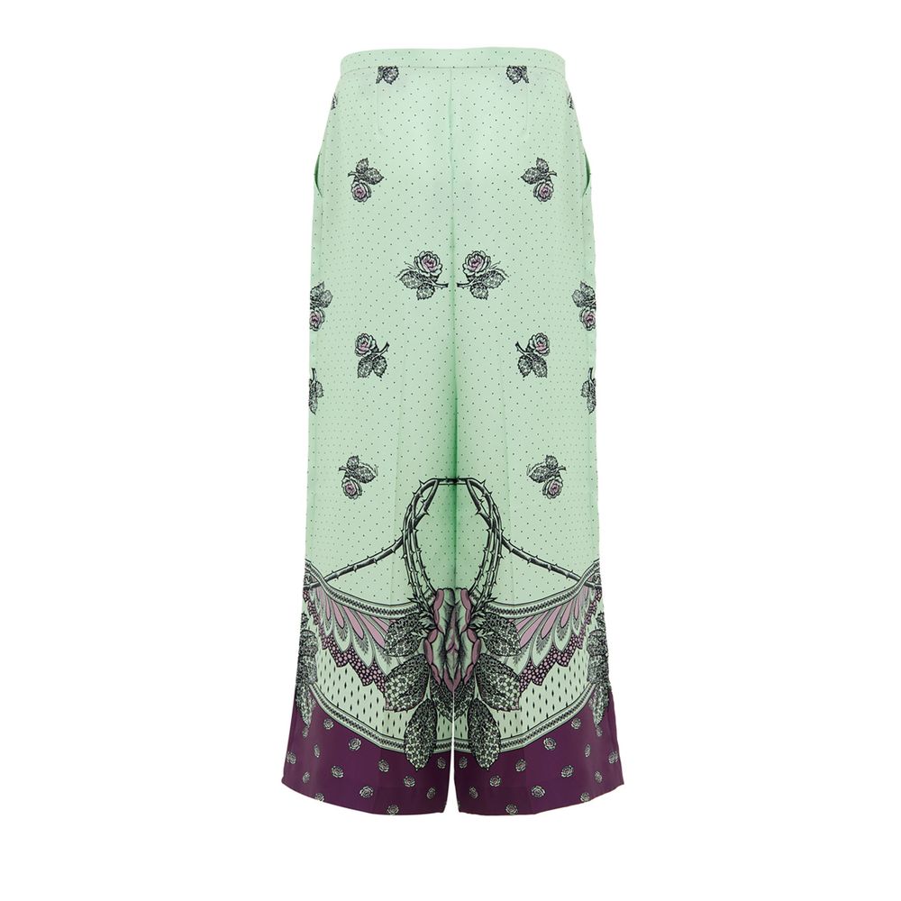 Gucci Green Silk Casual Pants Gucci