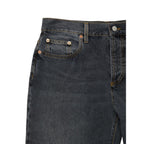 Gucci Gray Cotton Relaxed Fit Jeans Gucci