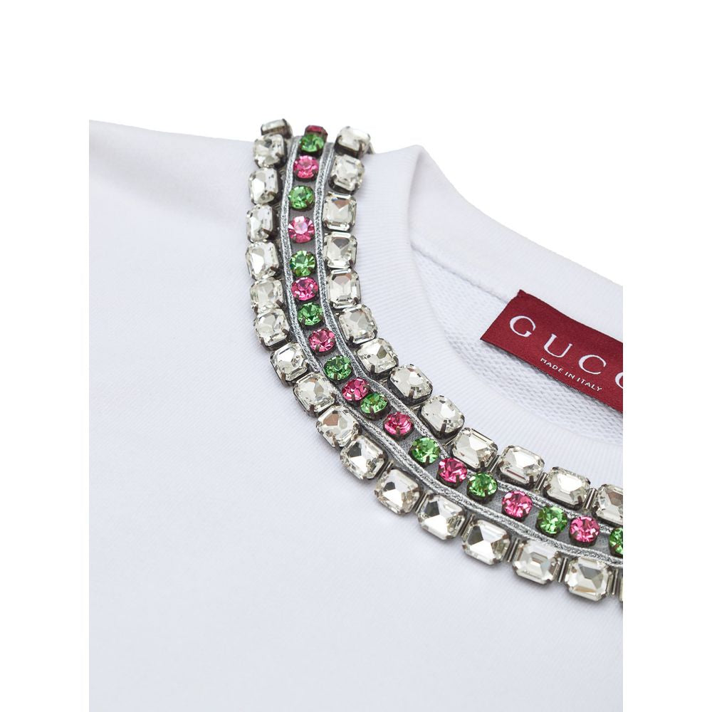 Gucci White Cotton Sweatshirt Gucci
