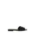 Saint Laurent Black Calf Leather Bos Taurus Strap-On Sandals Saint Laurent