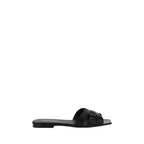 Saint Laurent Black Calf Leather Bos Taurus Strap-On Sandals Saint Laurent