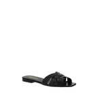 Saint Laurent Black Calf Leather Bos Taurus Strap-On Sandals Saint Laurent