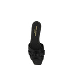 Saint Laurent Black Calf Leather Bos Taurus Strap-On Sandals Saint Laurent