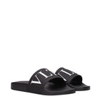 Valentino Garavani Black Cotton Slippers Valentino Garavani