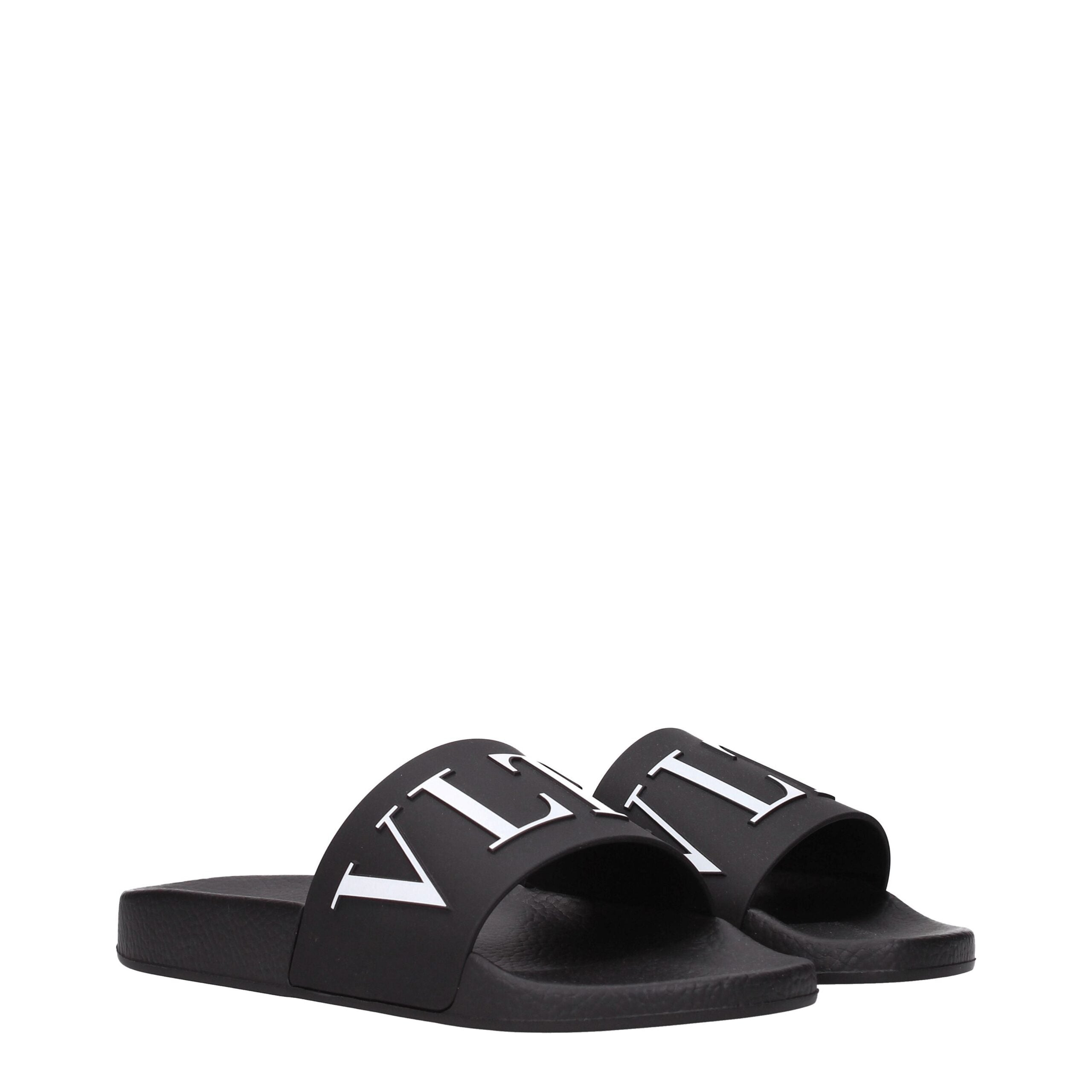 Valentino Garavani Black Cotton Slippers Valentino Garavani