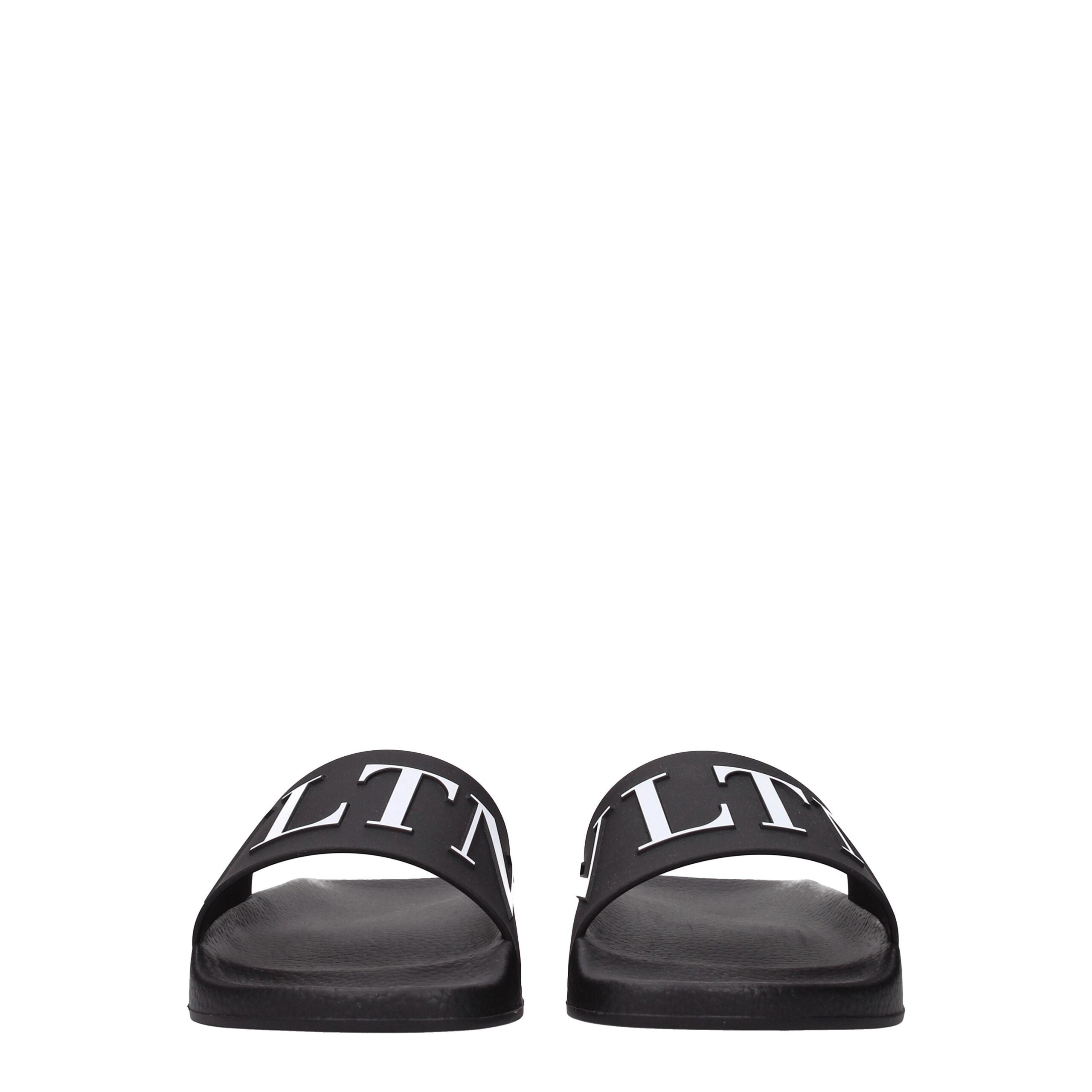 Valentino Garavani Black Cotton Slippers Valentino Garavani
