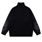 Butterfly Print Knit Sweater Coat for Men and Women, Loose Fit, Casual Chic Design eprolo