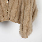 Winter New Fox Car Strip Sweater Women's Ultra-Short Cardigan Waistcoat Light Luxury eprolo