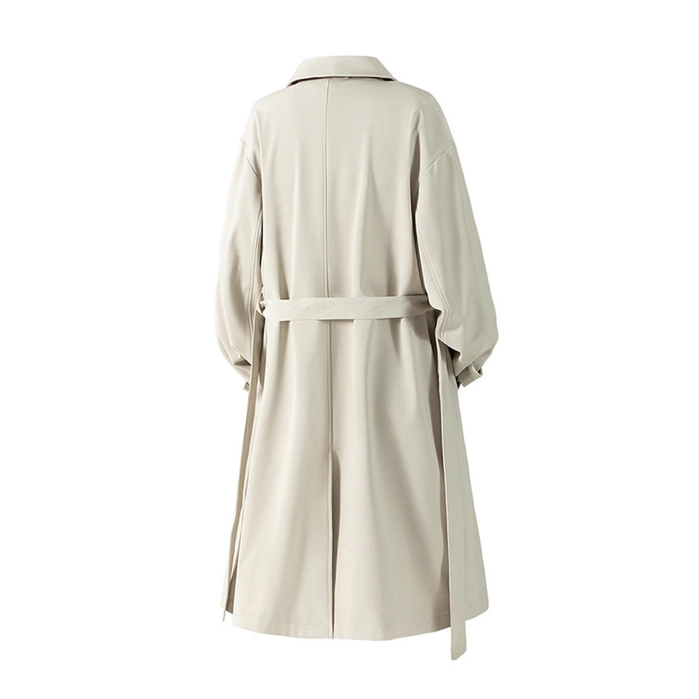 Mid-length trench coat for men casual fashionable retro knee-length overcoat eprolo