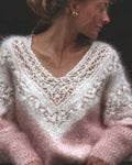 Womens Digitalprint Vneck Loose Sweater With A SoftCozy Feelperfect For Casual Wear VELORIA - Thread of Generations