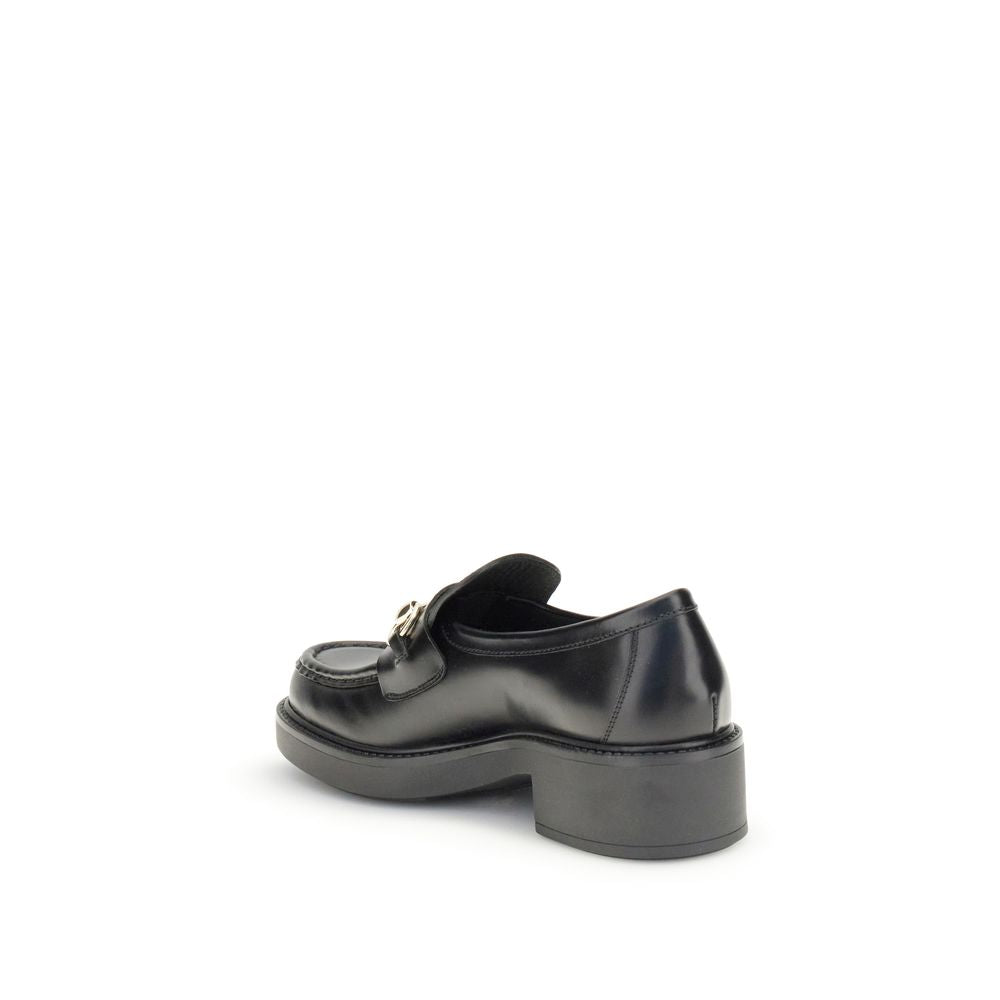 Gucci Black Calf Leather Bos Taurus Slip-On Loafers Gucci