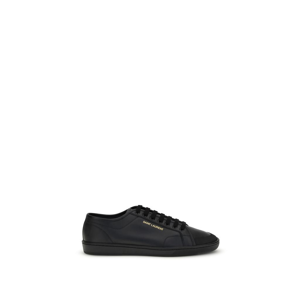 Saint Laurent Black Calf Leather Bos Taurus Sneakers Saint Laurent