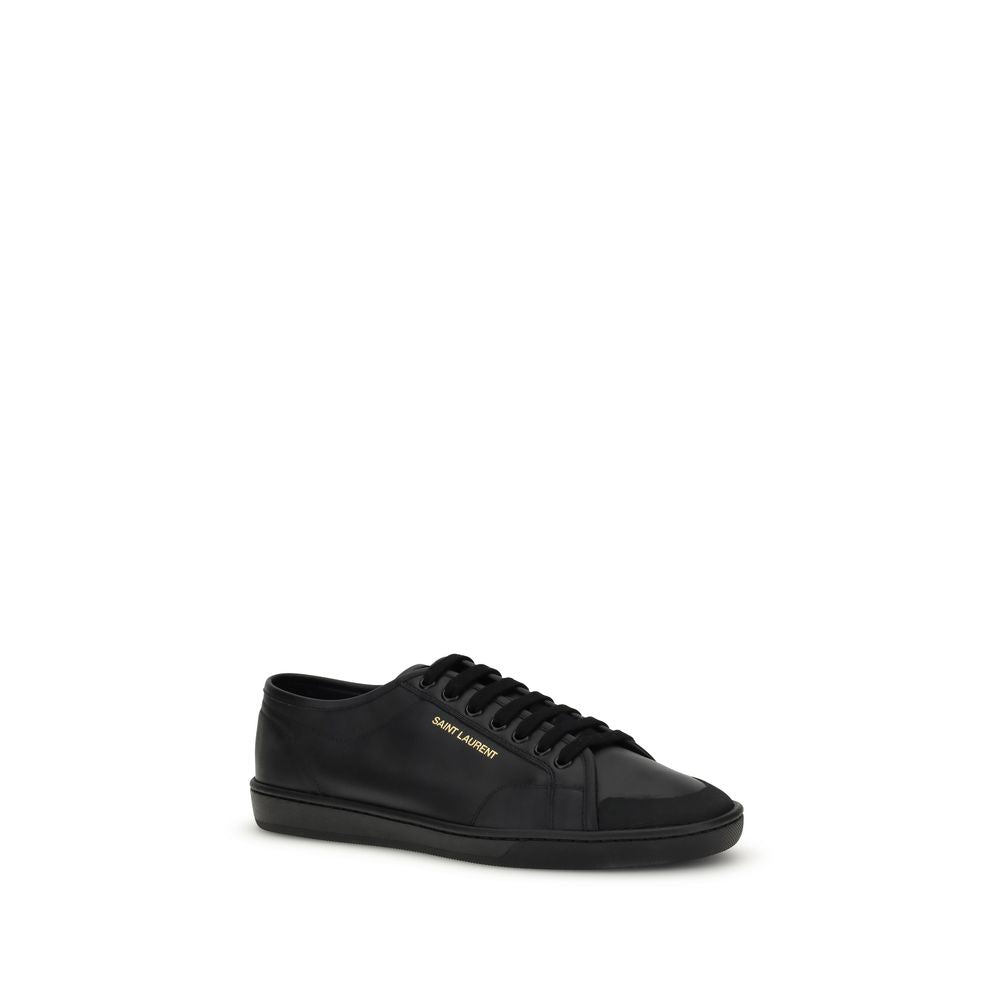 Saint Laurent Black Calf Leather Bos Taurus Sneakers Saint Laurent