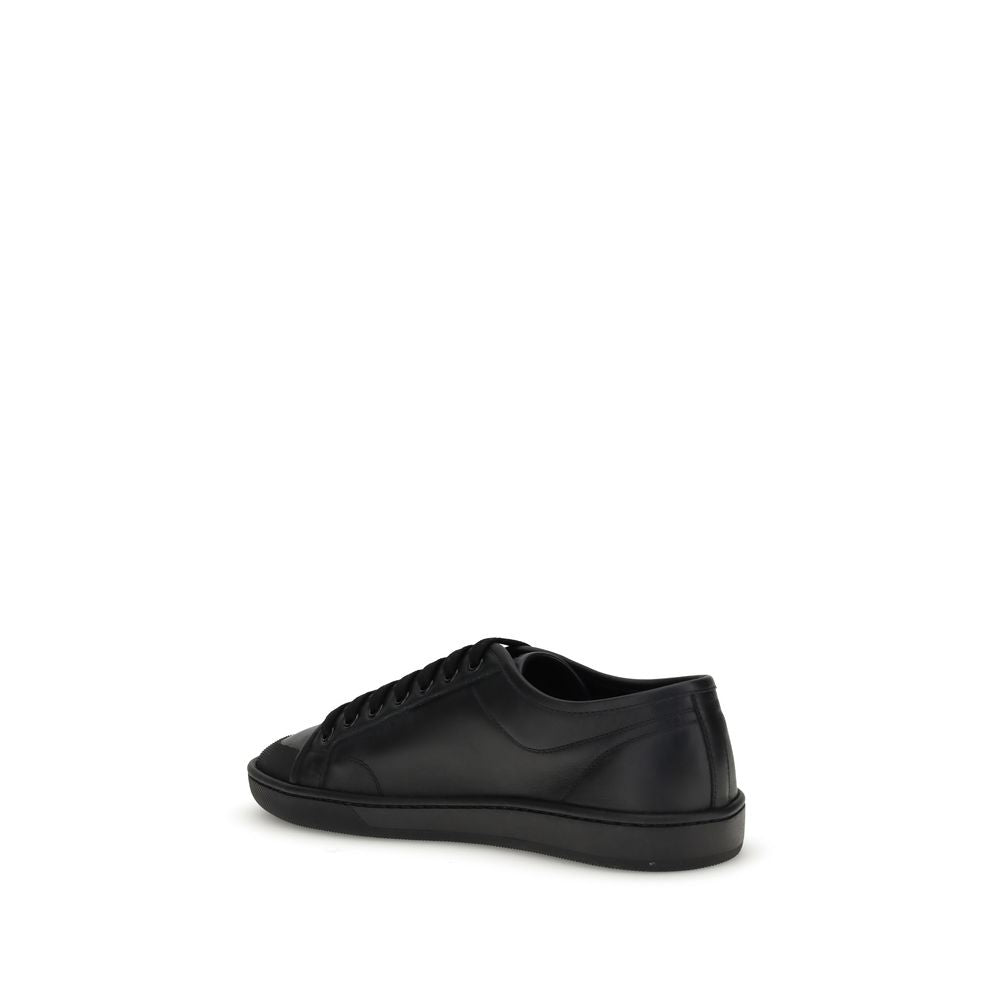Saint Laurent Black Calf Leather Bos Taurus Sneakers Saint Laurent