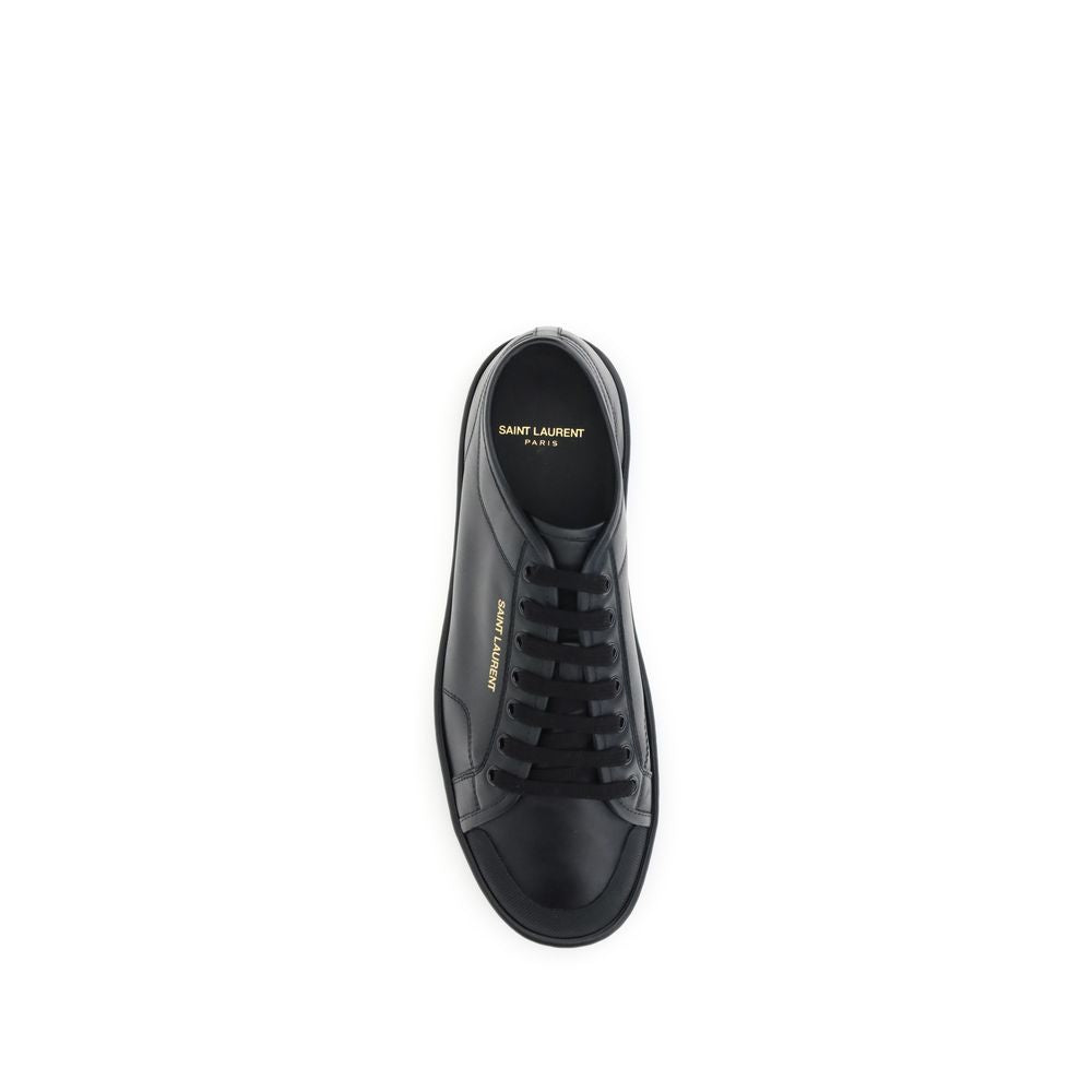 Saint Laurent Black Calf Leather Bos Taurus Sneakers Saint Laurent