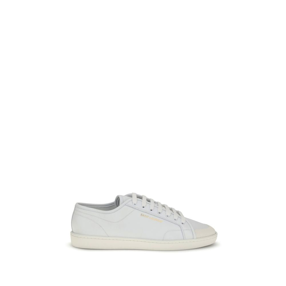Saint Laurent White Calf Leather Bos Taurus Low Top Sneakers Saint Laurent