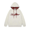 Checkered embroidery hooded sweatshirt for men and women eprolo