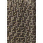 Fendi Brown Silk Pattern Shirt Fendi