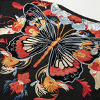 Autumn Zhuangzhou Mengdie embroidery printed round neck longsleeved T shirt trendy retro sports pullover sweatshirt for men eprolo
