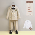Boys' Suit Vest Set Introduce your young gentleman to timeless tailoring with this expertly crafted vest set, designed for spring and autumn occasions. LittleYogaSocks