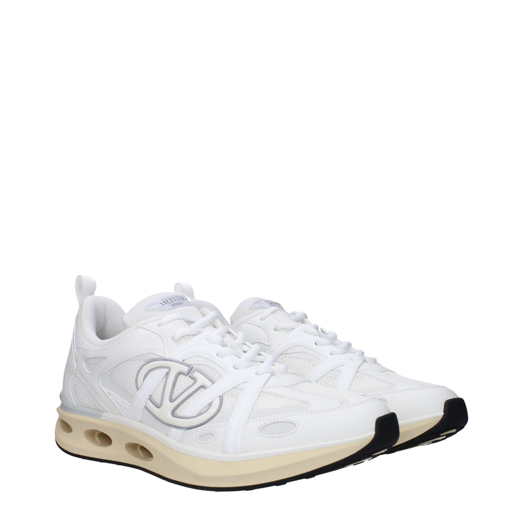 Valentino Garavani White Fabric Athletic Sneakers Valentino Garavani
