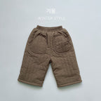Wool Lined Vintage Cotton Cropped Straight Leg Pants LittleYogaSocks