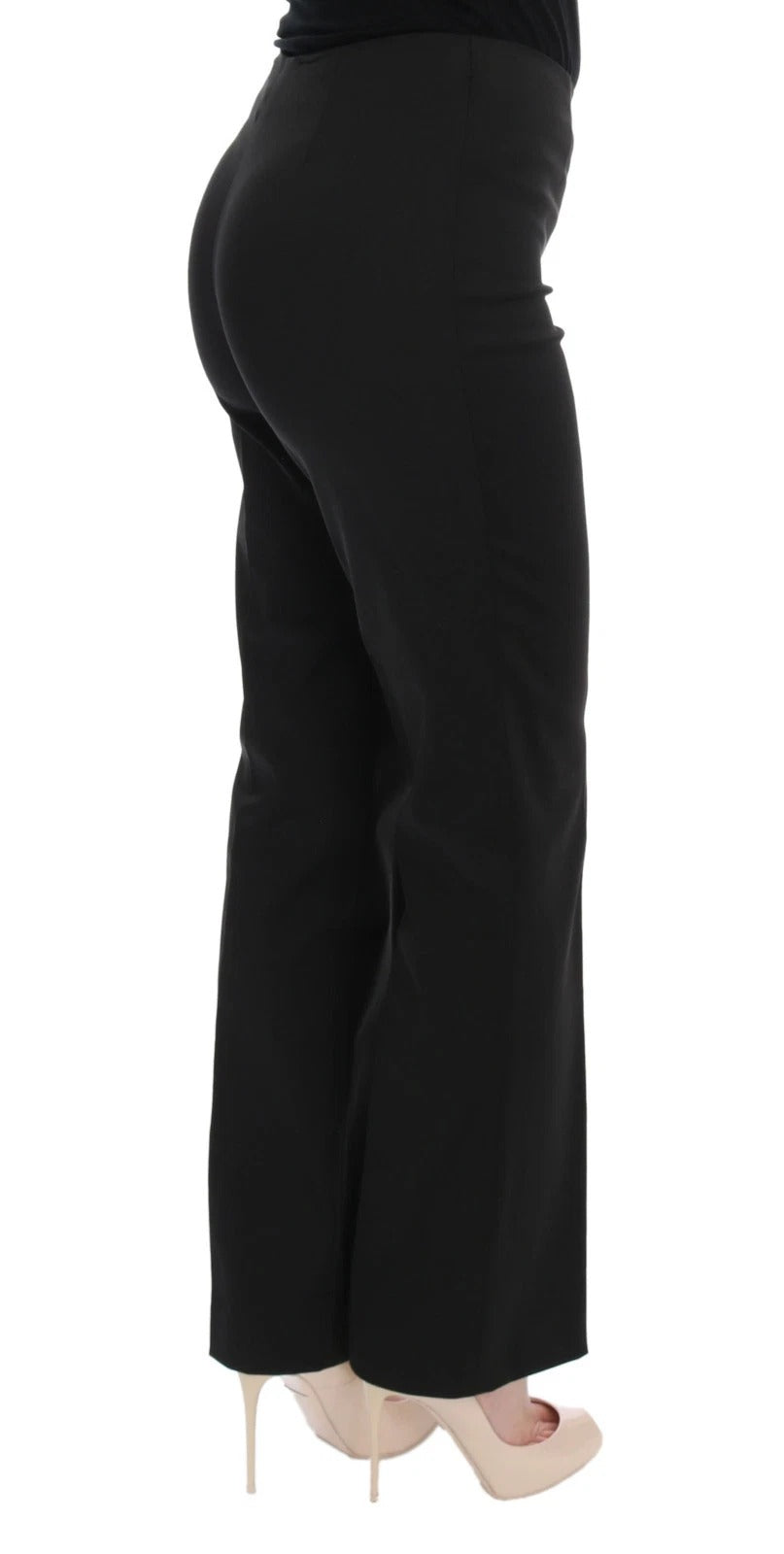 BENCIVENGA Black Stretch Straight Fit Dress Trousers Pants BENCIVENGA